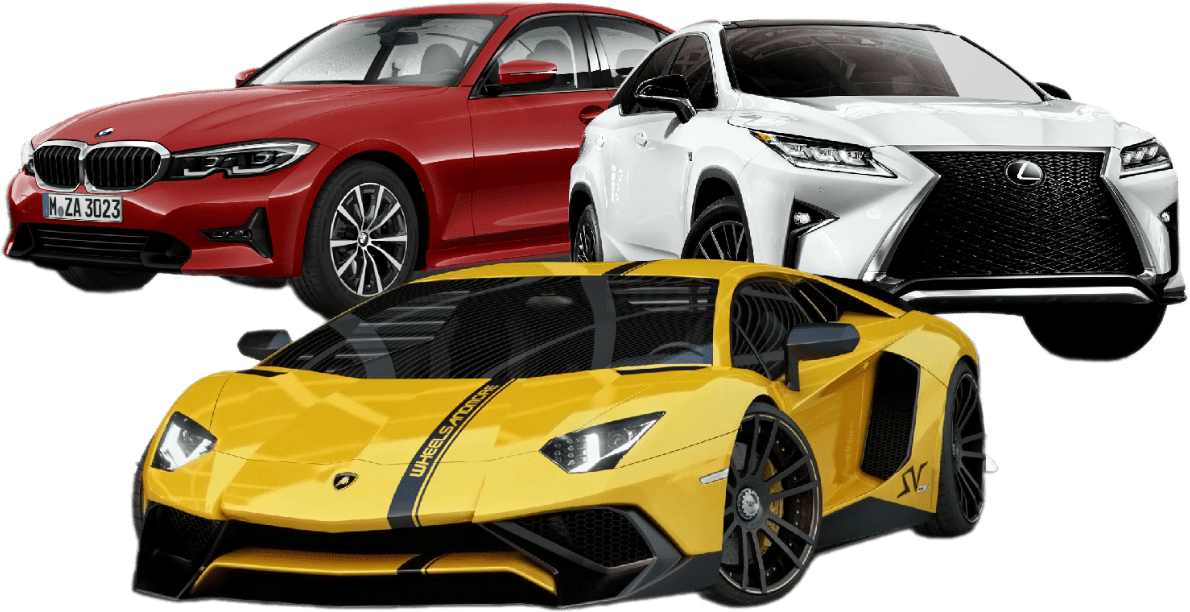 Multiple cars lineup